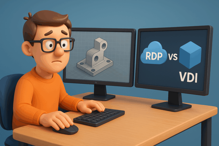CAD в облаке: что лучше — RDP или VDI для 3D-моделирования?