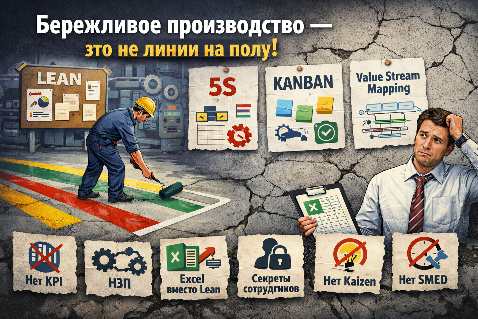 Наконец-то мы поняли… что бережливое производство – это не цветные линии на полу